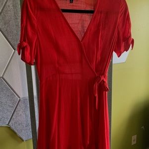 Lulu’s My Philosophy Red Wrap Dress